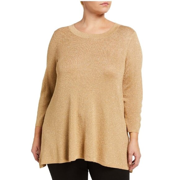 Anne Klein Plus Size Metallic Sweater - Picture 1 of 5